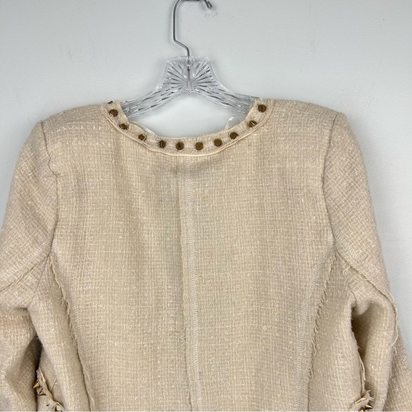 Lovers + Friends x Because I’m Addicted En Vogue Jacket in Cream Tweed/Stud M - Picture 12 of 15